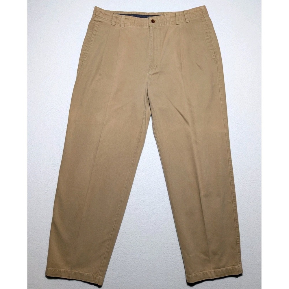 Dockers Classic Fit Khaki Pants 38x30 Pleated Beige‎ Chinos Cotton